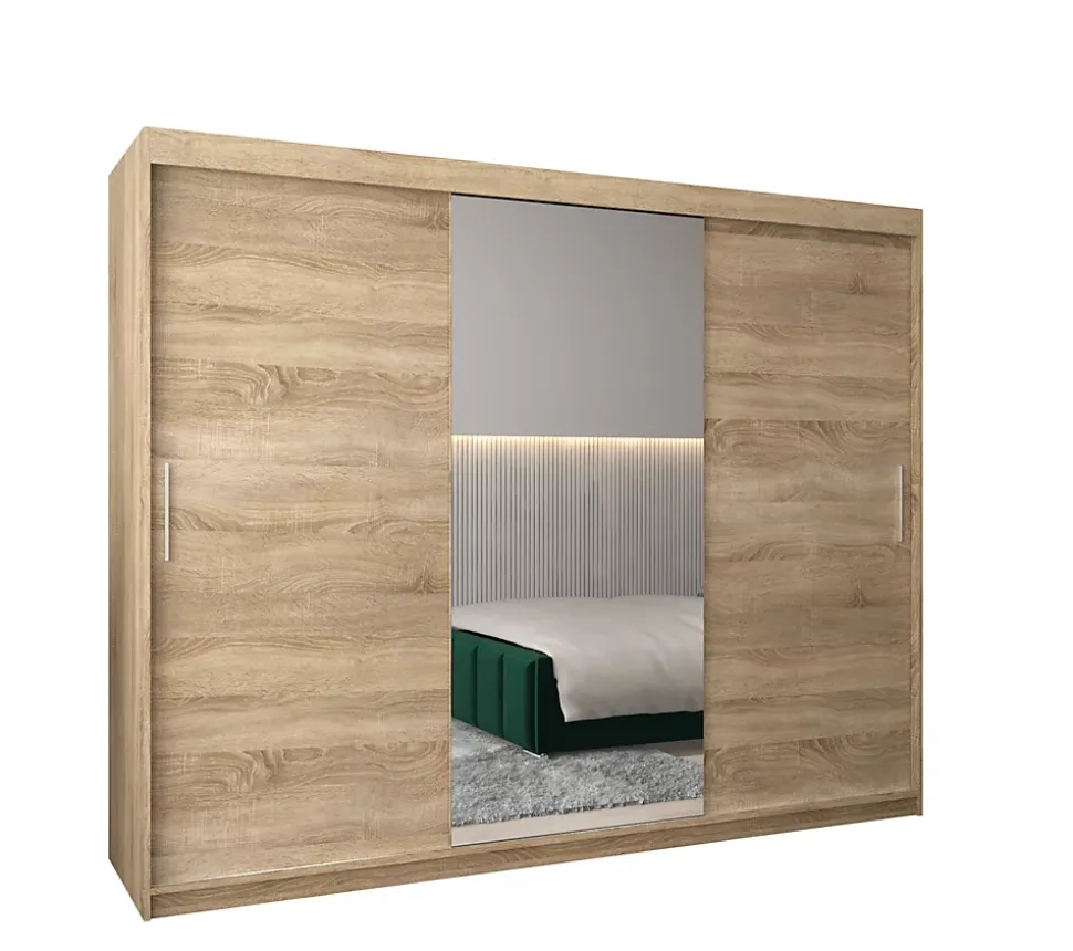 Armoire TOKYO 1 à portes coulissantes H. 200 x L. 250 x P. 62, 3 portes