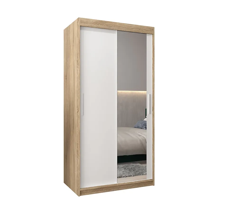 Armoire Tokyo 2 à portes coulissantes H. 200 x L. 100 x P. 62, 2 portes