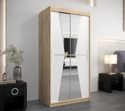 Armoire Tokyo 2 à portes coulissantes H. 200 x L. 100 x P. 62, 2 portes