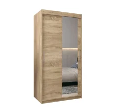 Armoire Tokyo 2 à portes coulissantes H. 200 x L. 100 x P. 62, 2 portes
