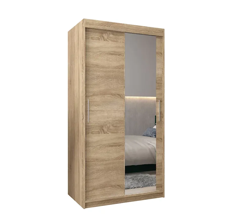 Armoire Tokyo 2 à portes coulissantes H. 200 x L. 100 x P. 62, 2 portes