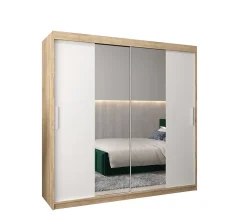 Armoire TOKYO 1 à portes coulissantes H. 200 x L. 200 x P. 62, 2 portes