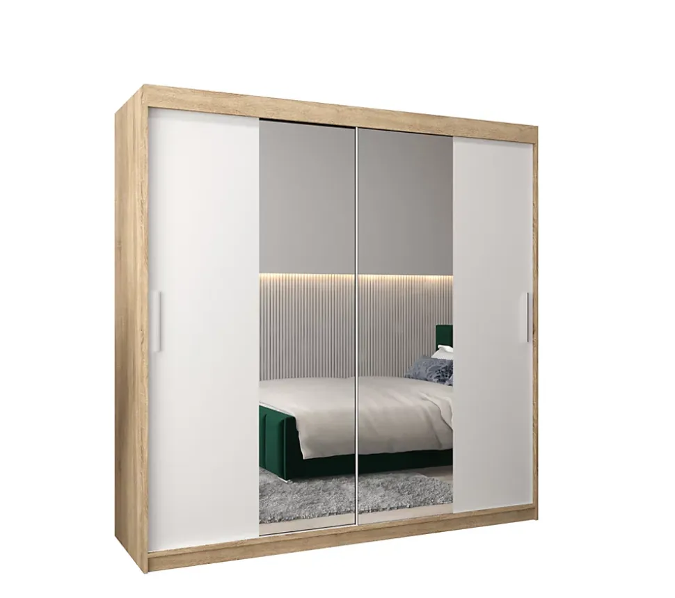 Armoire TOKYO 1 à portes coulissantes H. 200 x L. 200 x P. 62, 2 portes