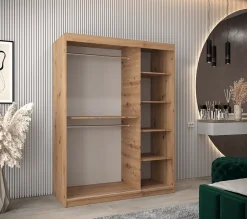 Armoire TOKYO à portes coulissantes H. 200 x L. 150 x P. 62, 2 portes