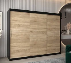 Armoire TOKYO à portes coulissantes H. 200 x L. 250 x P. 62, 3 portes