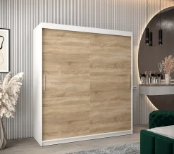 Armoire TOKYO à portes coulissantes H. 200 x L. 180 x P. 62, 2 portes