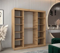 Armoire TOKYO à portes coulissantes H. 200 x L. 180 x P. 62, 2 portes