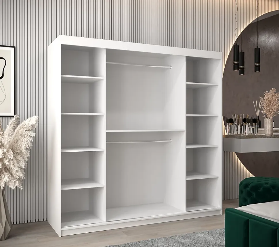 Armoire TOKYO à portes coulissantes H. 200 x L. 200 x P. 62, 2 portes