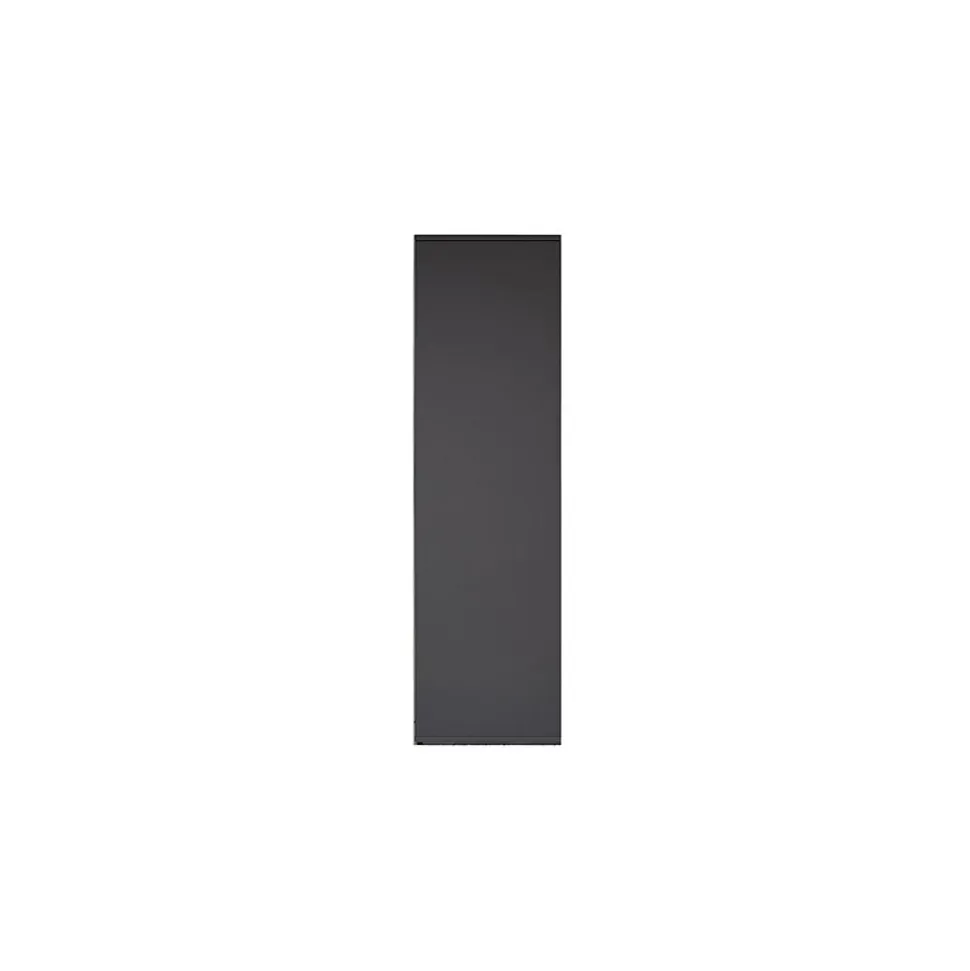 Armoire TOM 4 portes avec miroirs Coloris gris anthracite L160 cm Design moderne et grand rangement