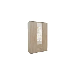 Armoire TOM 3 portes Chene Sonoma Avec miroir L120 x H185 cm