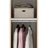 Armoire étroite avec porte en panneaux de particules mélaminés coloris chêne - Longueur 41 x Profondeur 52 x Hauteur 184 cm
