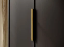 Armoire une porte avec tringle 50 cm FRAME noir