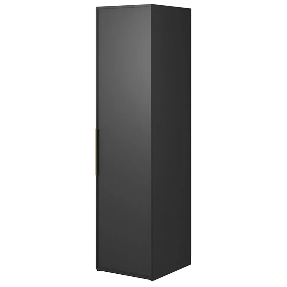 Armoire une porte avec tringle 50 cm FRAME noir