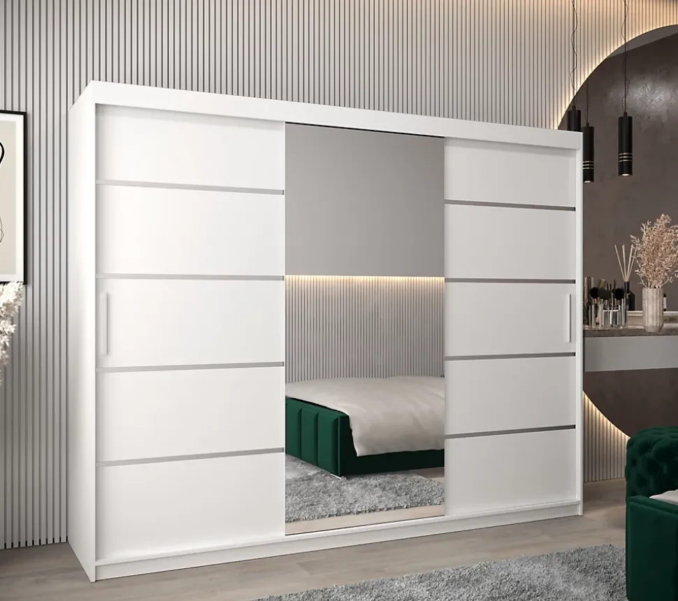 Armoire Verona 2 a portes coulissantes H. 200 x L. 250 x P. 62 3 portes