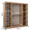Armoire Verona 4 a portes coulissantes H. 200 x L. 200 x P. 62 2 portes