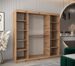 Armoire Verona 4 a portes coulissantes H. 200 x L. 200 x P. 62 2 portes