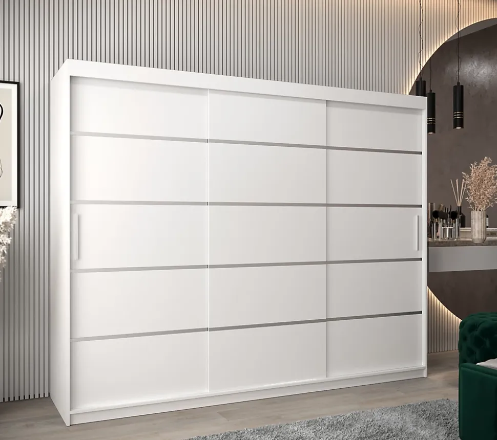 Armoire Verona 1 a portes coulissantes H. 200 x L. 250 x P. 62 3 portes