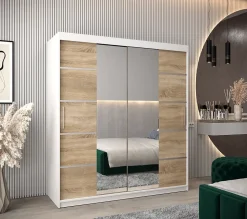 Armoire Verona 4 a portes coulissantes H. 200 x L. 180 x P. 62 2 portes