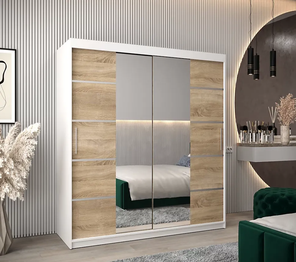 Armoire Verona 4 a portes coulissantes H. 200 x L. 180 x P. 62 2 portes