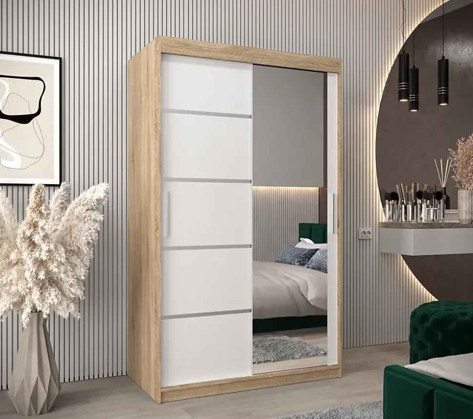 Armoire Verona 2 a portes coulissantes H. 200 x L. 120 x P. 62 2 portes