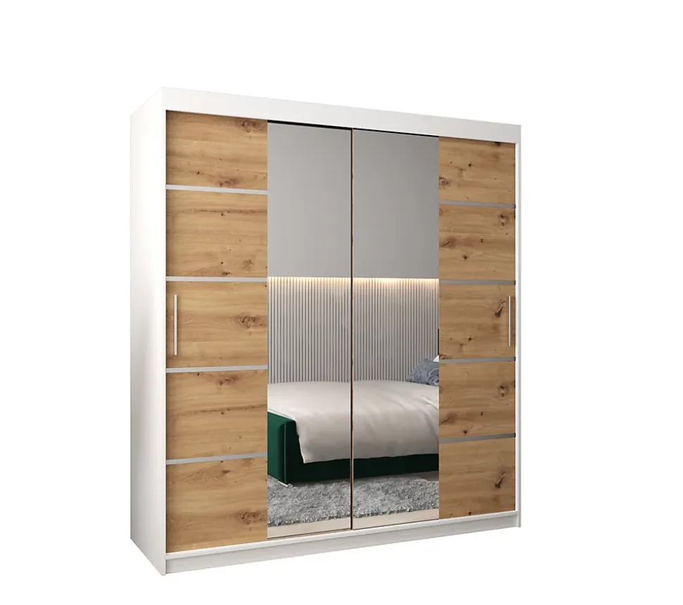 Armoire Verona 4 a portes coulissantes H. 200 x L. 180 x P. 62 2 portes