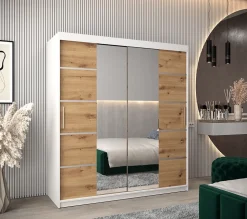Armoire Verona 4 a portes coulissantes H. 200 x L. 180 x P. 62 2 portes