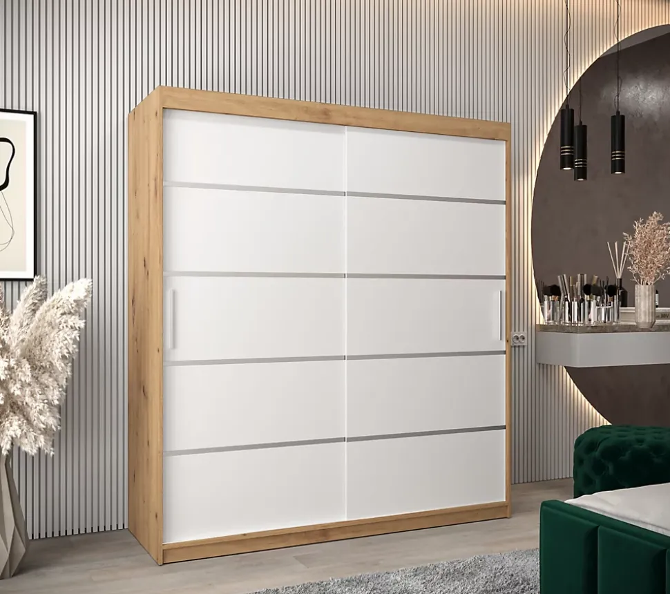 Armoire Verona 1 a portes coulissantes H. 200 x L. 180 x P. 62 2 portes