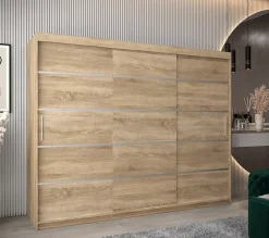 Armoire Verona 1 a portes coulissantes H. 200 x L. 250 x P. 62 3 portes