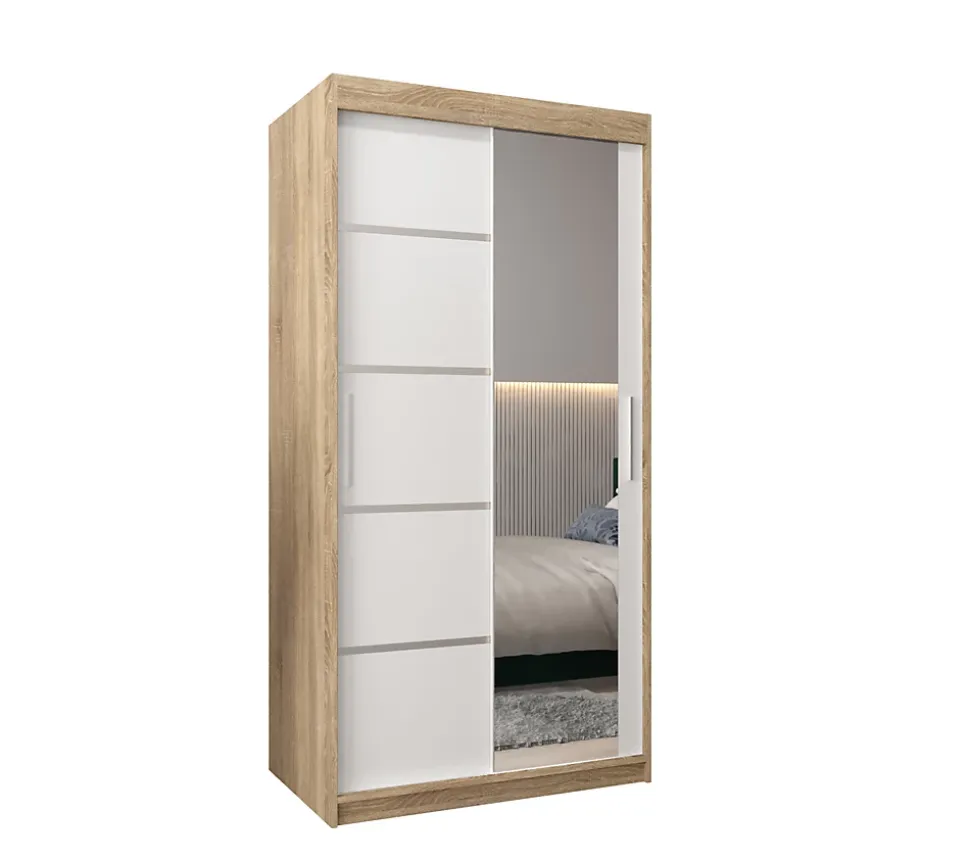 Armoire Verona 2 a portes coulissantes H. 200 x L. 100 x P. 62 2 portes