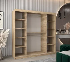 Armoire Verona 2 a portes coulissantes H. 200 x L. 200 x P. 62 2 portes