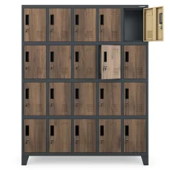 Armoire vestiaire à casiers ROBERT 1360 x 1720 x 450 mm bronze