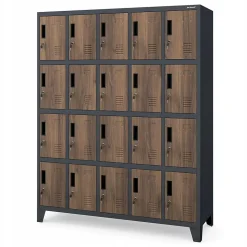 Armoire vestiaire à casiers ROBERT 1360 x 1720 x 450 mm bronze