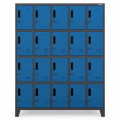 Armoire vestiaire à casiers ROBERT 1360 x 1720 x 450 mm bleu