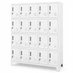 Armoire vestiaire à casiers ROBERT 1360 x 1720 x 450 mm blanc