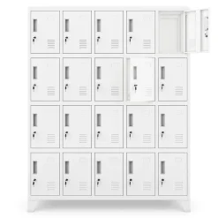 Armoire vestiaire à casiers ROBERT 1360 x 1720 x 450 mm blanc