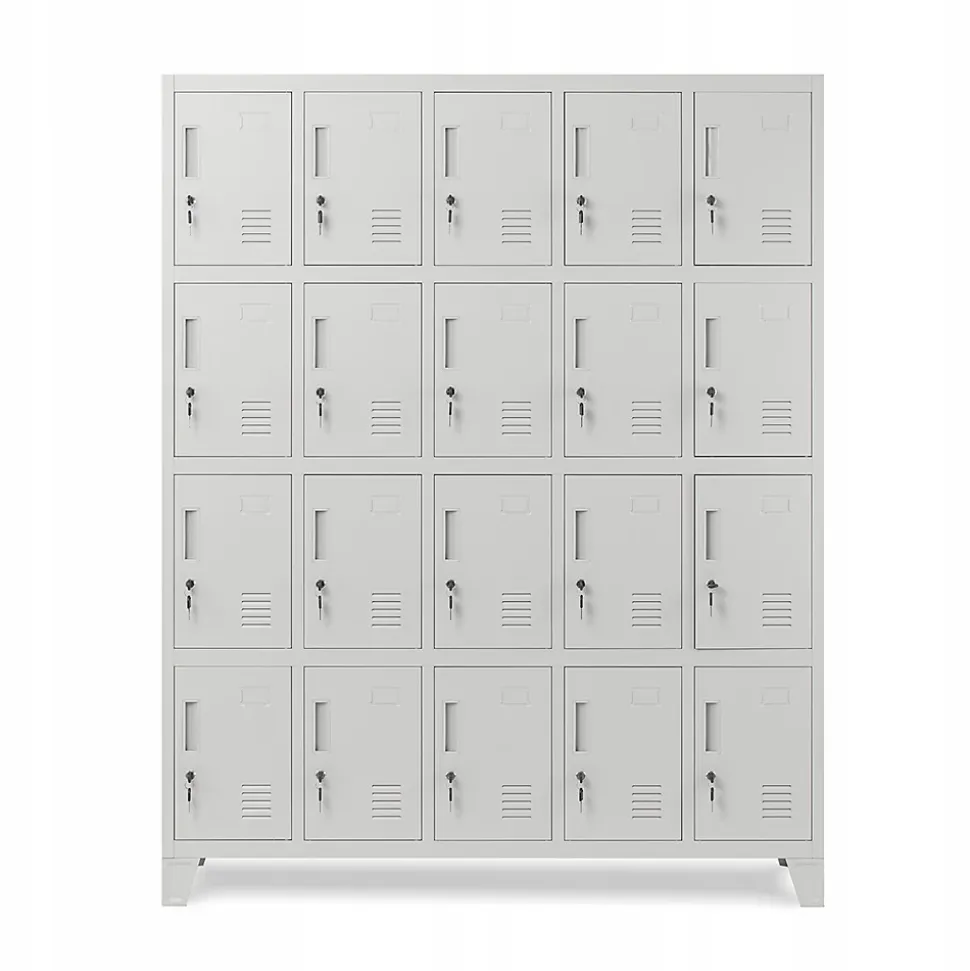 Armoire vestiaire à casiers ROBERT 1360 x 1720 x 450 mm gris