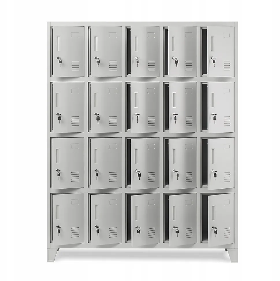 Armoire vestiaire à casiers ROBERT 1360 x 1720 x 450 mm gris