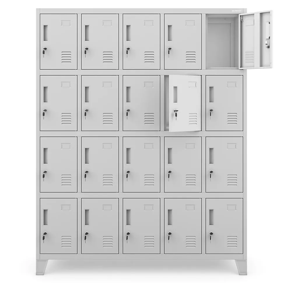 Armoire vestiaire à casiers ROBERT 1360 x 1720 x 450 mm gris