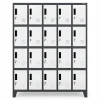 Armoire vestiaire à casiers ROBERT 1360 x 1720 x 450 mm blanc