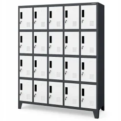 Armoire vestiaire à casiers ROBERT 1360 x 1720 x 450 mm blanc
