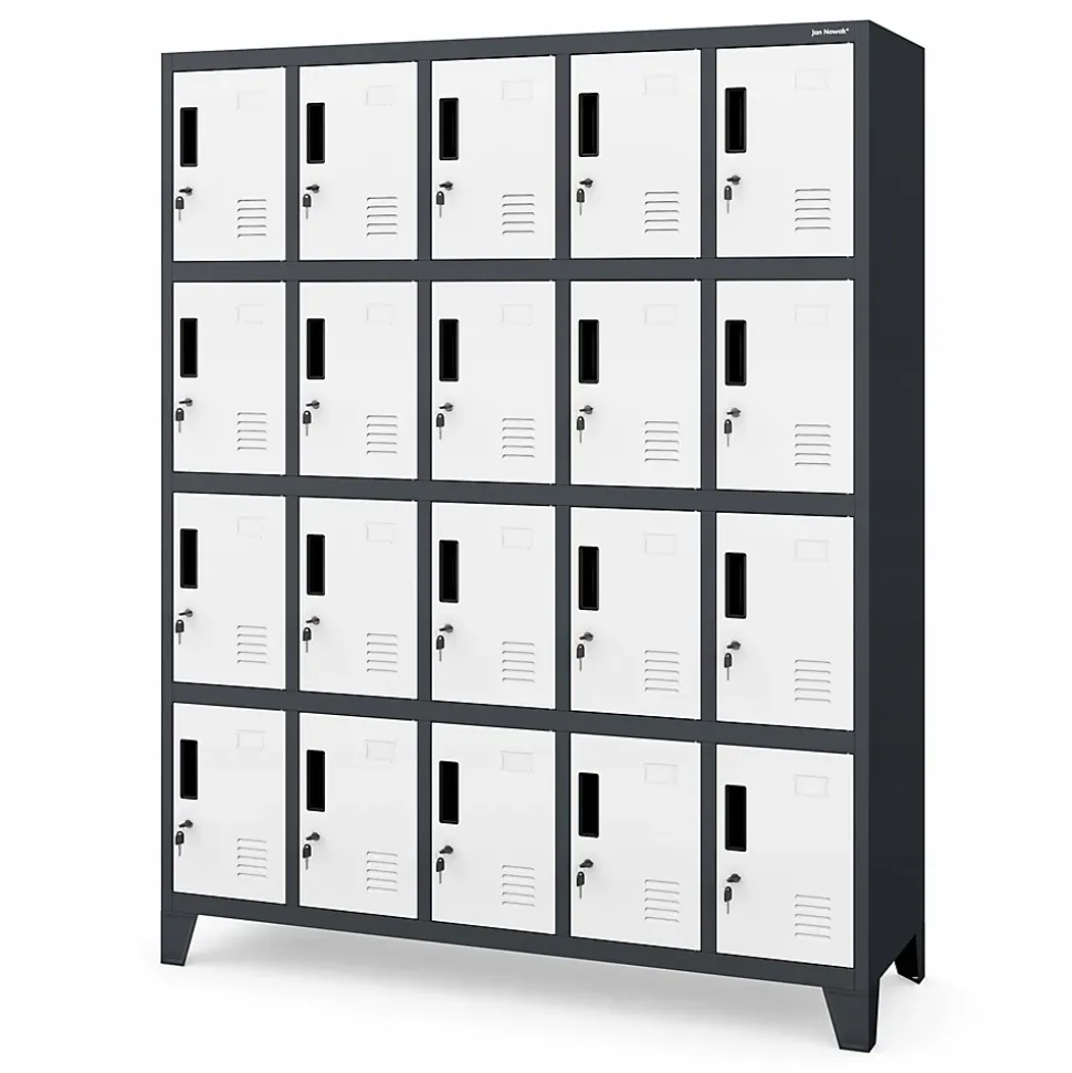 Armoire vestiaire à casiers ROBERT 1360 x 1720 x 450 mm blanc