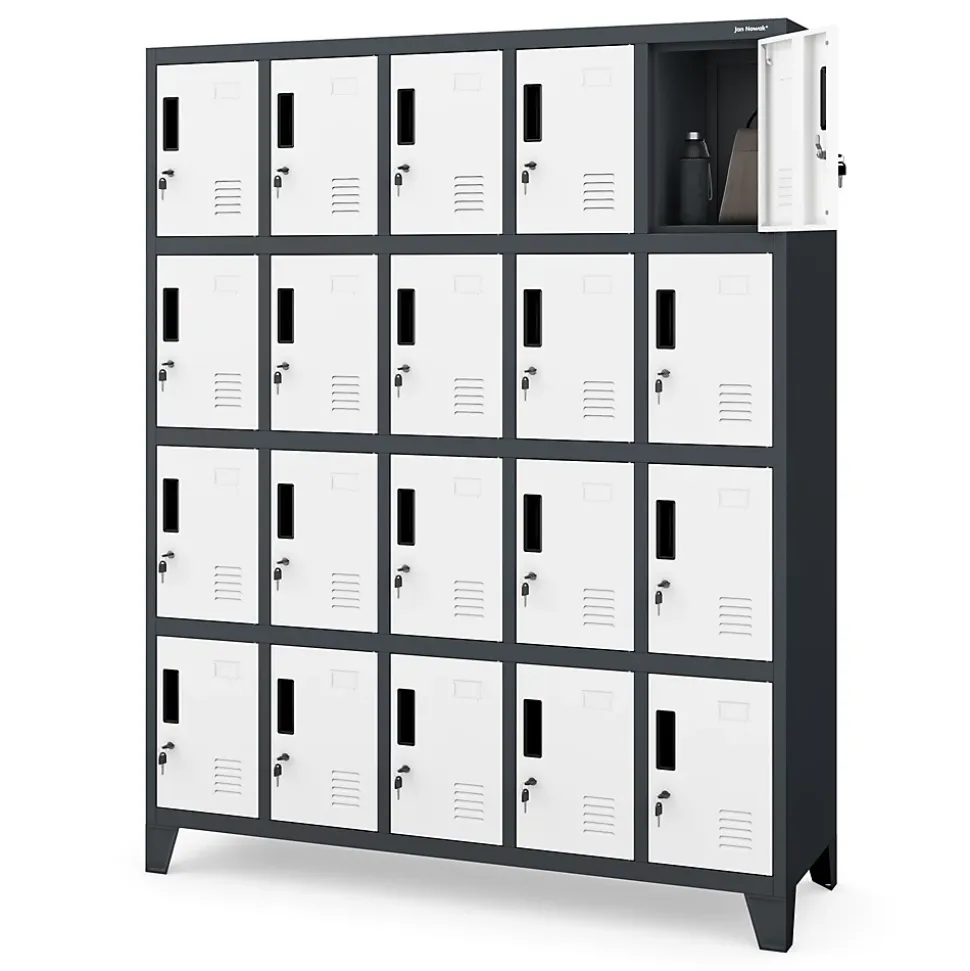 Armoire vestiaire à casiers ROBERT 1360 x 1720 x 450 mm blanc