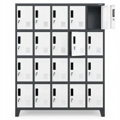 Armoire vestiaire à casiers ROBERT 1360 x 1720 x 450 mm blanc