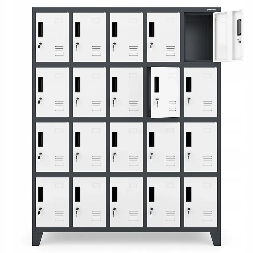 Armoire vestiaire à casiers ROBERT 1360 x 1720 x 450 mm blanc