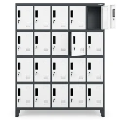 Armoire vestiaire à casiers ROBERT 1360 x 1720 x 450 mm blanc