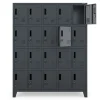 Armoire vestiaire à casiers ROBERT 1360 x 1720 x 450 mm anthracite