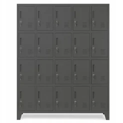 Armoire vestiaire à casiers ROBERT 1360 x 1720 x 450 mm anthracite