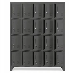 Armoire vestiaire à casiers ROBERT 1360 x 1720 x 450 mm anthracite