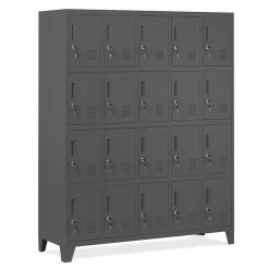 Armoire vestiaire à casiers ROBERT 1360 x 1720 x 450 mm anthracite