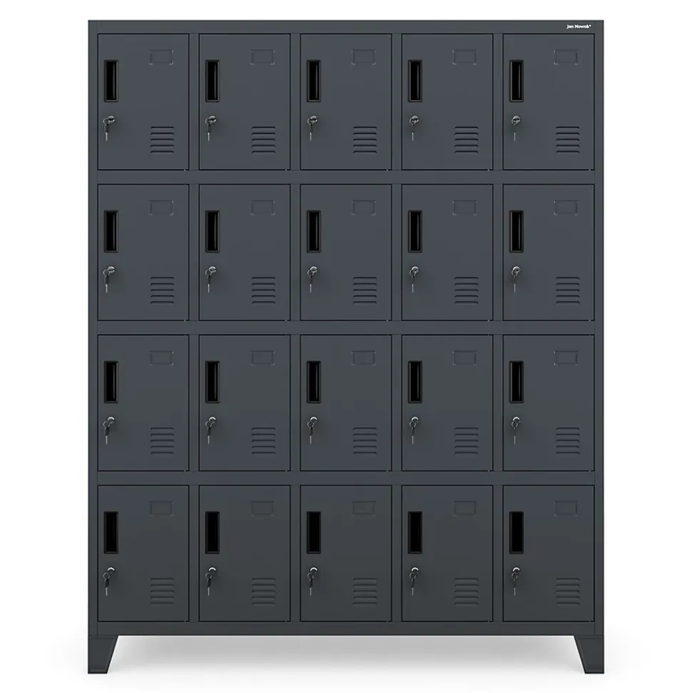 Armoire vestiaire à casiers ROBERT 1360 x 1720 x 450 mm anthracite